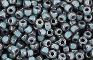 Matubo 3-Cut Seed Bead 6/0 Tube 2.5" : Luster - Turquoise Green