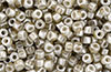 Matubo 3-Cut Seed Bead 6/0 Tube 2.5" : Silver Luster - Rosaline