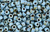 Matubo 3-Cut Seed Bead 6/0 : Blue Turquoise - Picasso