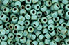 Matubo 3-Cut Seed Bead 6/0 : Opaque Turquoise - Picasso