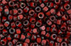 Matubo 3-Cut Seed Bead 6/0 : Opaque Red - Picasso