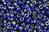 Matubo 3-Cut Seed Bead 6/0 : Opaque Blue - Silver Picasso