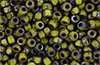 Matubo 3-Cut Seed Bead 6/0 : Opaque Olivine - Silver Picasso