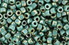 Matubo 3-Cut Seed Bead 6/0 : Turquoise - Silver Picasso