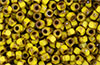 Matubo 3-Cut Seed Bead 6/0 : Opaque Yellow - Silver Picasso