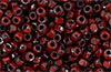 Matubo 3-Cut Seed Bead 6/0 : Opaque Red - Silver Picasso