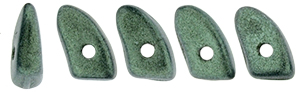 Prong 6 x 3mm : Metallic Suede - Lt Green