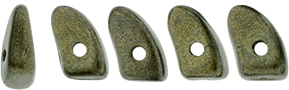 Prong 6 x 3mm : Metallic Suede - Dk Green