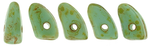 Prong 6 x 3mm Tube 2.5" : Opaque Turquoise - Picasso
