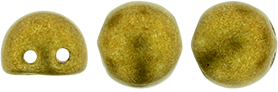 CzechMates Cabochon 7mm : ColorTrends: Saturated Metallic Spicy Mustard