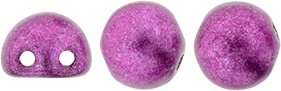 CzechMates Cabochon 7mm : ColorTrends: Saturated Metallic Pink Yarrow