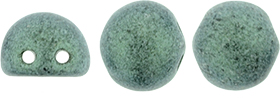 CzechMates Cabochon 7mm Tube 2.5" : Metallic Suede - Lt Green