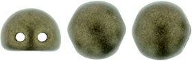 CzechMates Cabochon 7mm : Metallic Suede - Dk Green