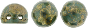 CzechMates Cabochon 7mm : Persian Turquoise - Bronze Picasso