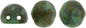 CzechMates Cabochon 7mm : Turquoise - Copper Picasso