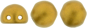 CzechMates Cabochon 7mm : Matte - Metallic Goldenrod