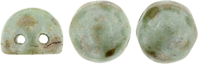 CzechMates Cabochon 7mm : Ultra Luster - Opaque Green