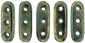 CzechMates Beam 10 x 3mm : Persian Turquoise - Bronze Picasso