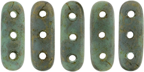 CzechMates Beam 10 x 3mm : Turquoise - Copper Picasso