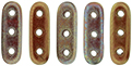 CzechMates Beam 10 x 3mm : Bronze Luster Iris - Opaque Red