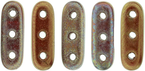 CzechMates Beam 10 x 3mm : Bronze Luster Iris - Opaque Red