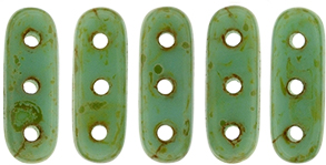 CzechMates Beam 10 x 3mm Tube 2.5" : Opaque Turquoise - Picasso