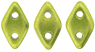 CzechMates Diamond 6.5 x 4mm : ColorTrends: Saturated Metallic Lime Punch