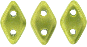 CzechMates Diamond 6.5 x 4mm : ColorTrends: Saturated Metallic Lime Punch