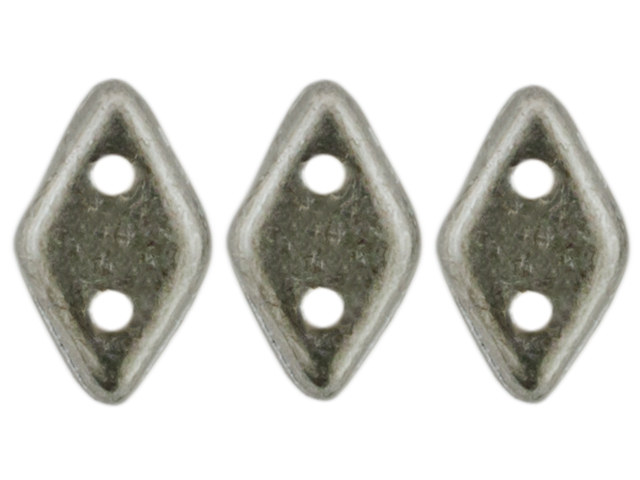 CzechMates Diamond 6.5 x 4mm : ColorTrends: Saturated Metallic Frost Gray