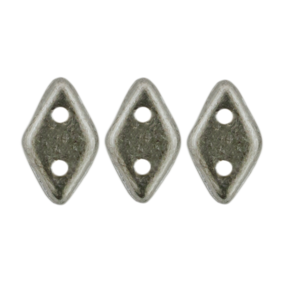 CzechMates Diamond 6.5 x 4mm : ColorTrends: Saturated Metallic Frost Gray
