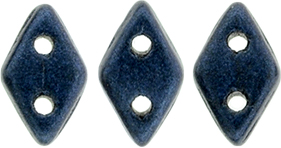 CzechMates Diamond 6.5 x 4mm : Metallic Suede - Dk Blue