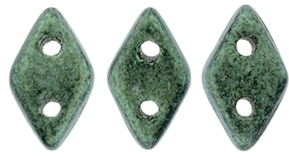 CzechMates Diamond 6.5 x 4mm Tube 2.5" : Metallic Suede - Lt Green