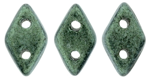 CzechMates Diamond 6.5 x 4mm : Metallic Suede - Lt Green