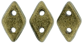 CzechMates Diamond 6.5 x 4mm : Metallic Suede - Gold