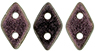 CzechMates Diamond 4x6.5mm : Polychrome - Pink Olive