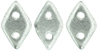CzechMates Diamond 6.5 x 4mm : Matte - Metallic Silver