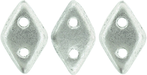 CzechMates Diamond 6.5 x 4mm : Matte - Metallic Silver
