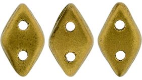 CzechMates Diamond 6.5 x 4mm : Matte - Metallic Goldenrod