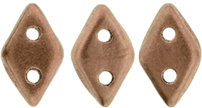 CzechMates Diamond 6.5 x 4mm : Matte - Metallic Bronze Copper