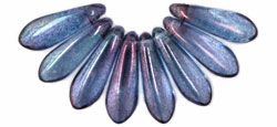 Dagger 10 x 3mm : Luster - Transparent Denim Blue