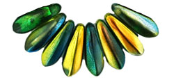 Dagger 10 x 3mm : Coated - Marea - Blue/Gold