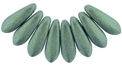 Dagger 10 x 3mm : Metallic Suede - Lt Green