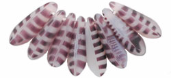 Dagger 10 x 3mm : Matte - Amethyst/White