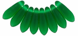 Dagger 10 x 3mm : Matte - Green Emerald