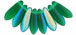 Dagger 10 x 3mm : Matte - Green Emerald AB