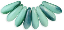 Dagger 10 x 3mm : Ultra Luster - Turquoise - Blue 1/2 Coat