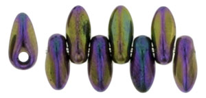 Mini Dagger Beads 6 x 2.5mm : Iris - Purple