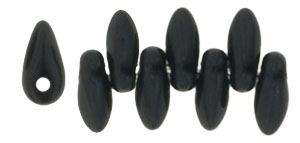 Mini Dagger Beads 6 x 2.5mm : Jet