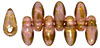 Mini Dagger Beads 2.5/6mm Tube 2.5" : Luster - Rose/Gold Topaz