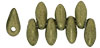 Mini Dagger Beads 6 x 2.5mm : Metallic Suede - Gold